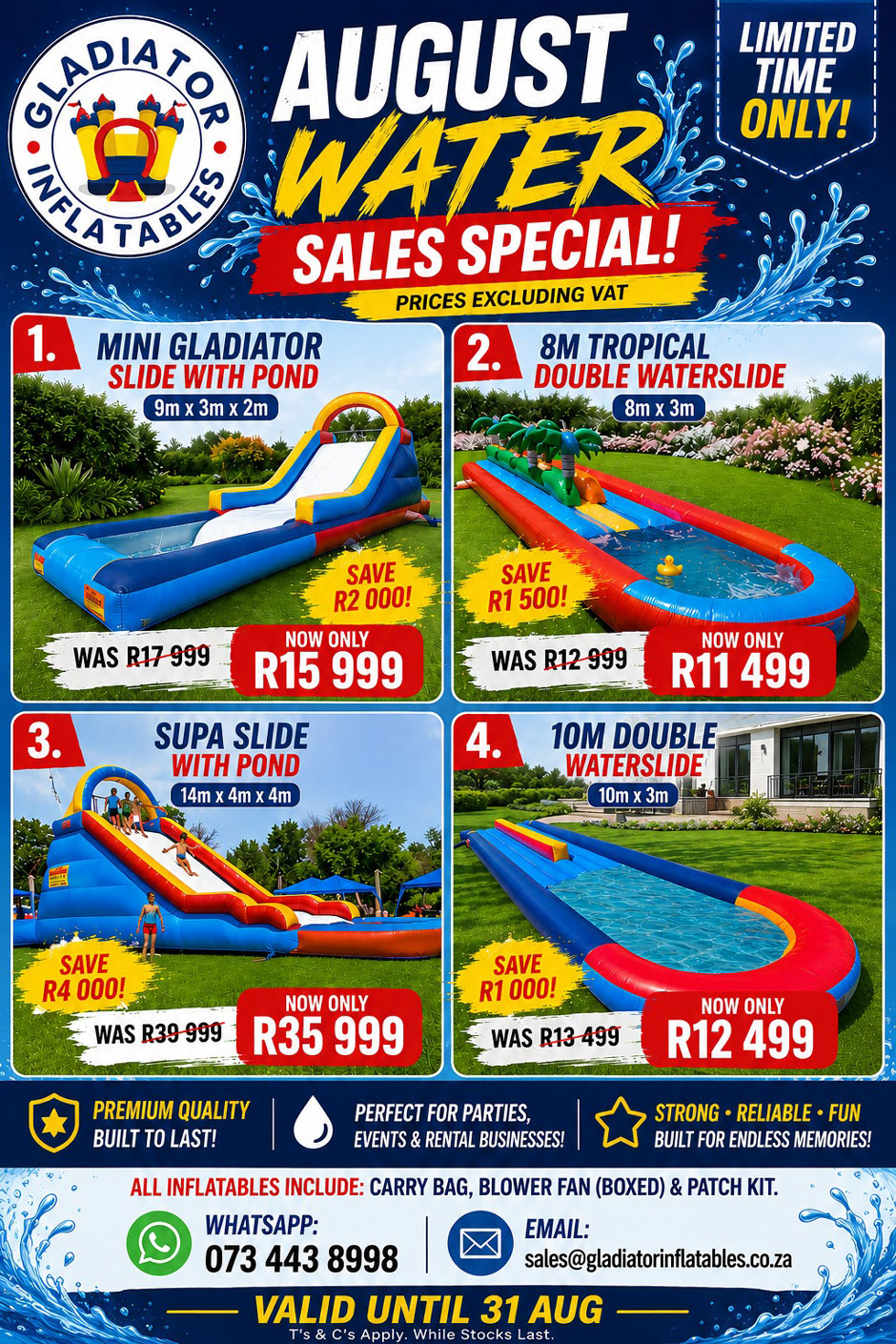 August special gladiator inflatables